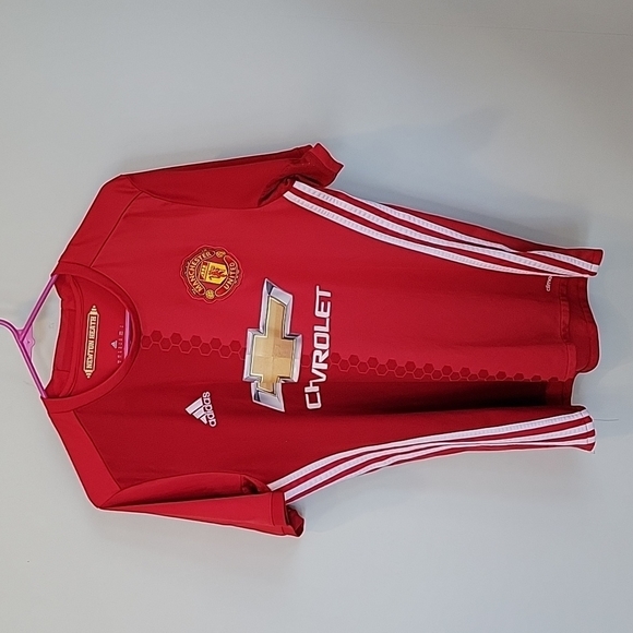 adidas Other - 𝅺newton HEATH ADIDAS Manchester United football soccer red jersey.  Size M.